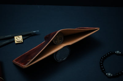 Hand stitched Shell Cordovan Bifold - The Dillon