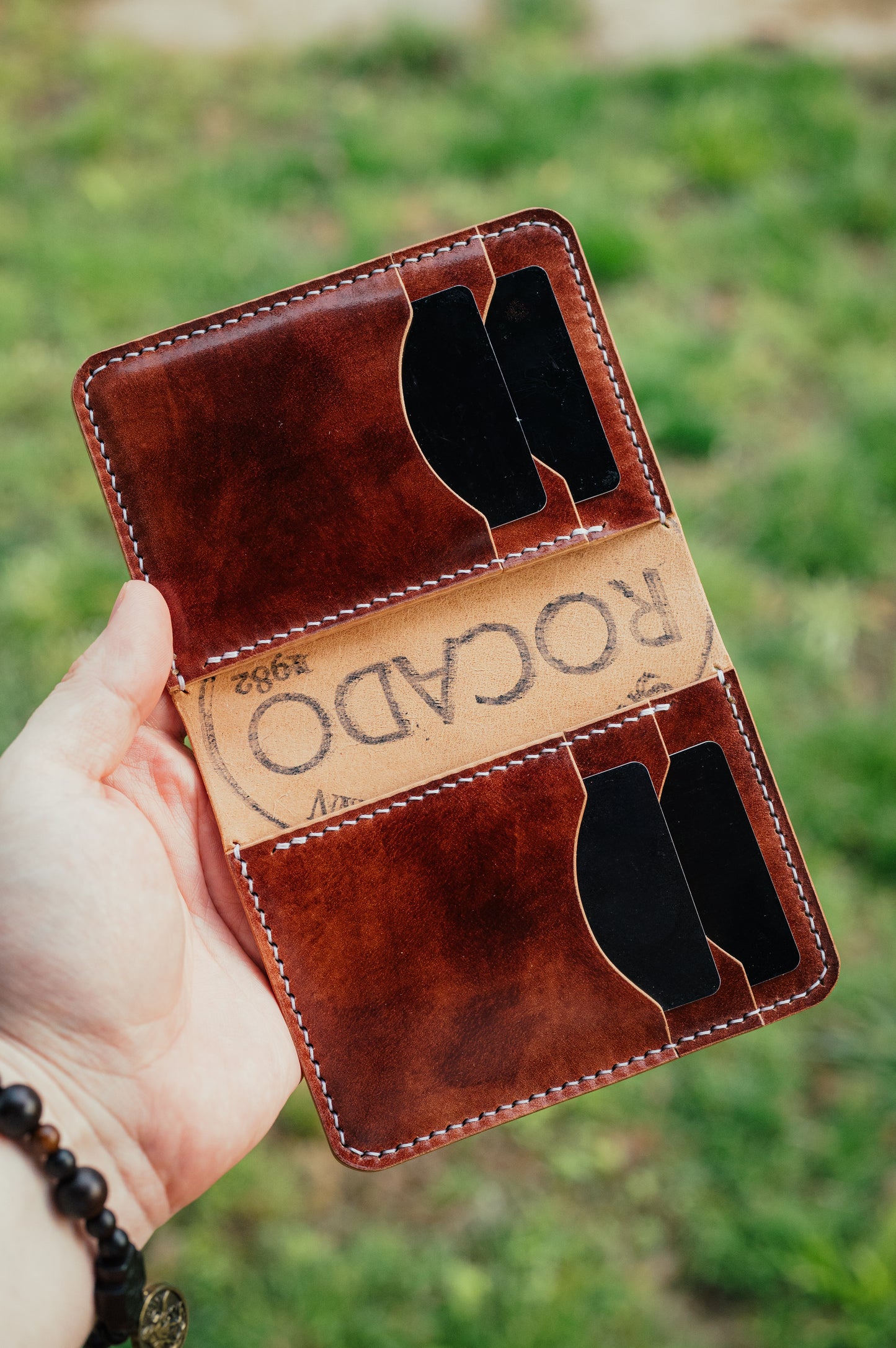 The Morgan - Handmade Shell Cordovan Men's Vertical Leather Bifold Wallet