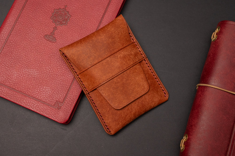 Full Grain Leather Rosary Pouch - The Crusader