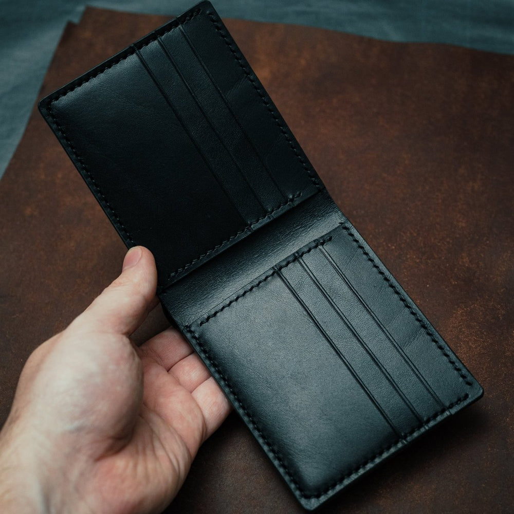 Classic Full Grain Bifold Leather Wallet - The Adams - DarkSkyLeather