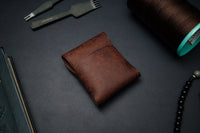 Full Grain Leather Minimalist Card Wallet - The Paulie - DarkSkyLeather