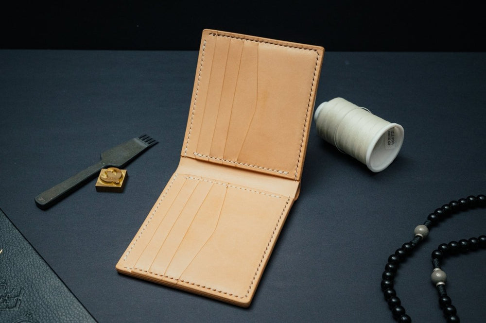 Handcrafted Shell Cordovan Wallet 'The Rickman' - DarkSkyLeather