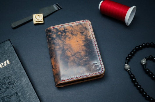 Shell Cordovan "The Morgan" in Marbled Black - DarkSkyLeather
