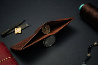 The Dillon - Handmade Full-Grain Leather Bifold Wallet - DarkSkyLeather