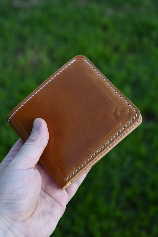 Traditional Rocado Shell Cordovan Men's Leather Billfold Bifold Wallet
