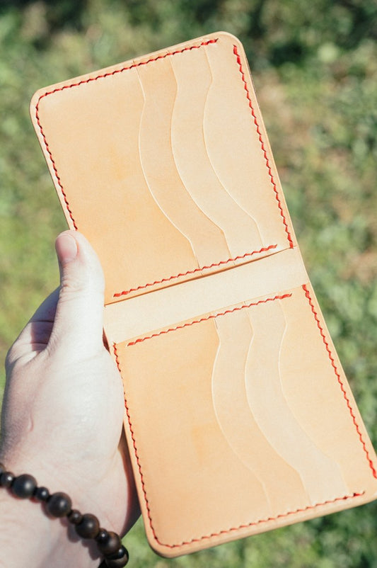 Black Men's Shell Cordovan Bifold Wallet - The Dillon - DarkSkyLeather