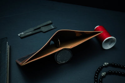 Black Men's Shell Cordovan Bifold Wallet - The Dillon - DarkSkyLeather