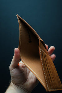 Classic Full Grain Bifold Leather Wallet - The Adams - DarkSkyLeather