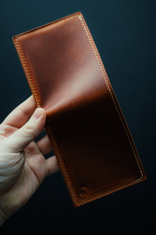 Classic Full Grain Bifold Leather Wallet - The Adams - DarkSkyLeather