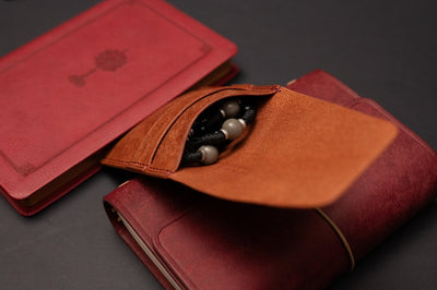 Full Grain Leather Rosary Pouch - The Crusader - DarkSkyLeather