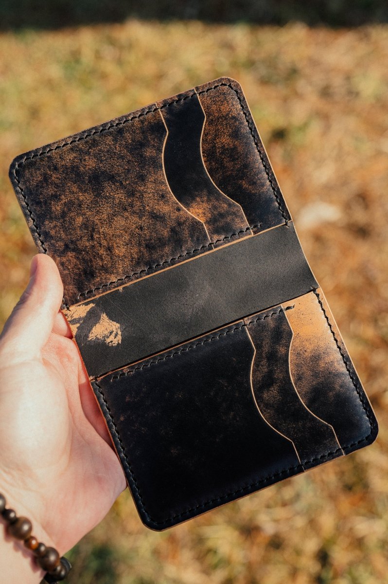 Shell Cordovan "The Morgan" in Marbled Black - DarkSkyLeather