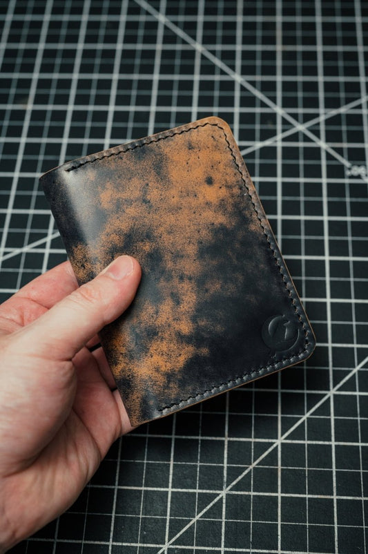 Shell Cordovan "The Morgan" in Marbled Black - DarkSkyLeather