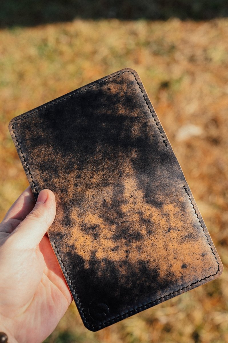 Shell Cordovan "The Morgan" in Marbled Black - DarkSkyLeather