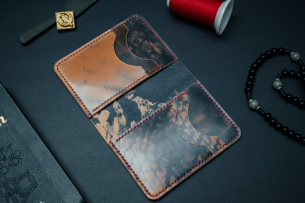 Shell Cordovan "The Morgan" in Marbled Black - DarkSkyLeather