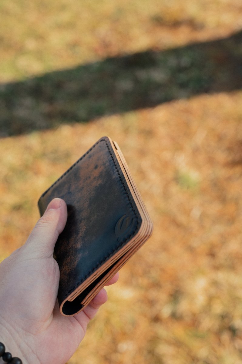 Shell Cordovan "The Morgan" in Marbled Black - DarkSkyLeather