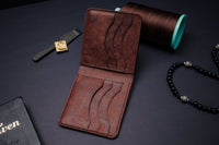 The Dillon - Handmade Full - Grain Leather Bifold Wallet - DarkSkyLeather